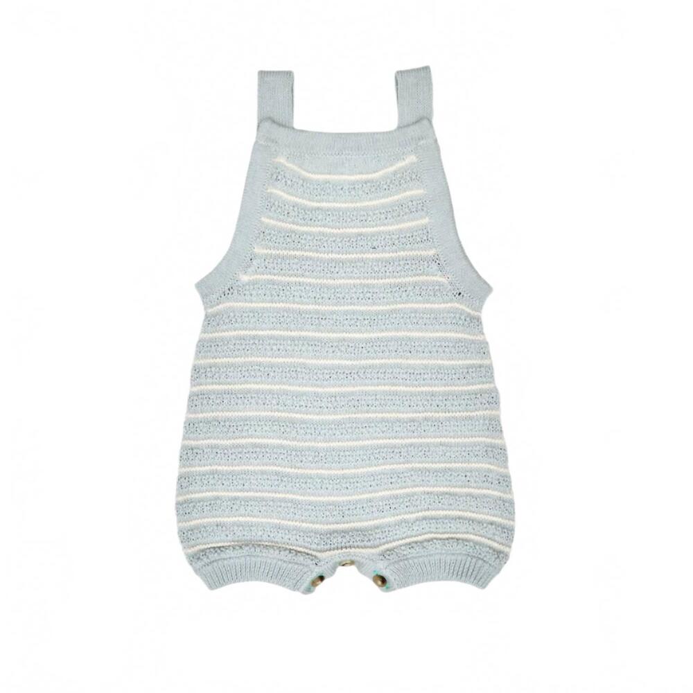 NEW TUN TUN boy's vintage knit romper in blue